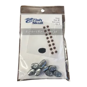 FlyMen Fish-Skull Bandito Baitfish Head Silver