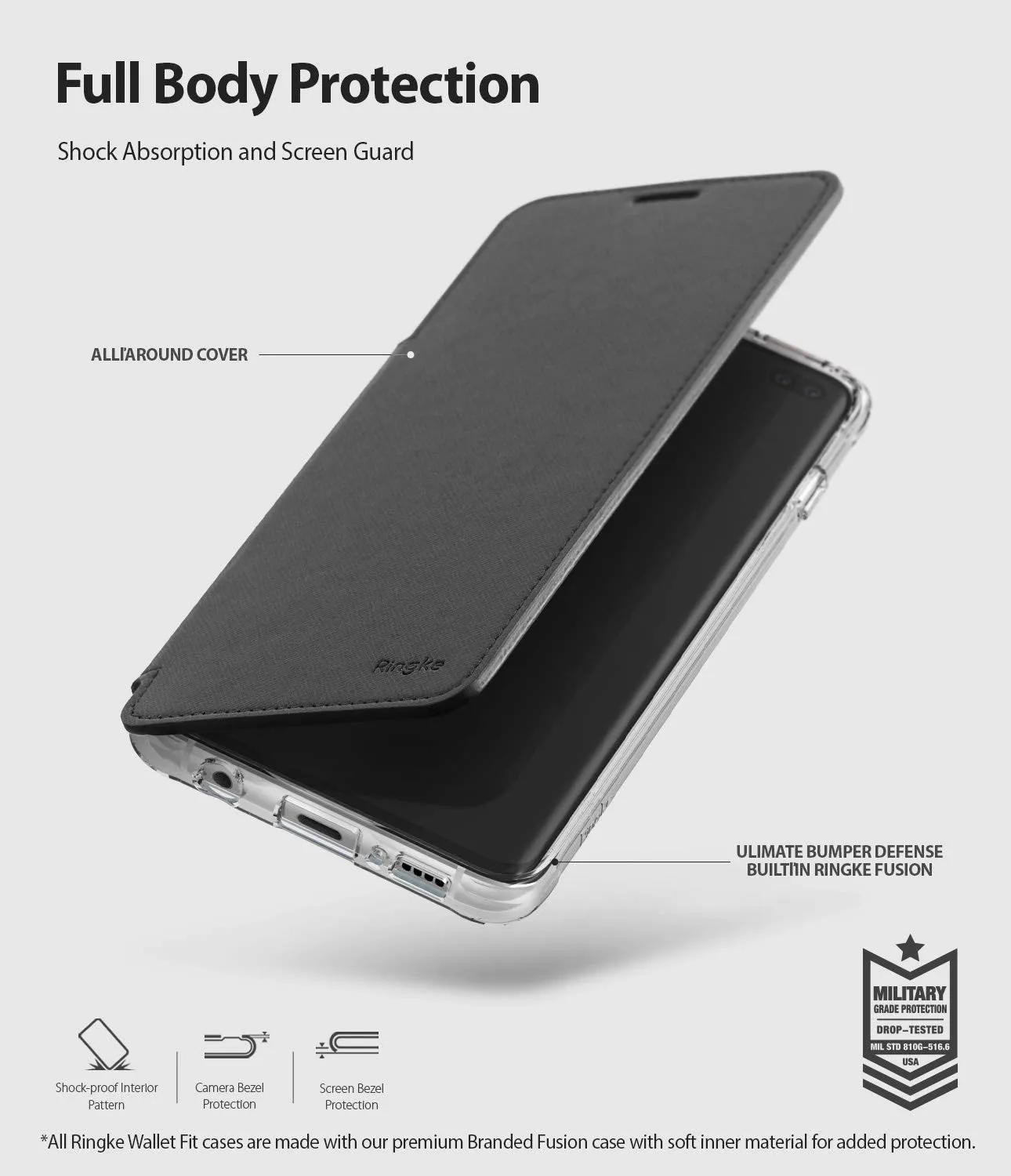Galaxy S10 Plus Case | Wallet Fit - Ash Gray