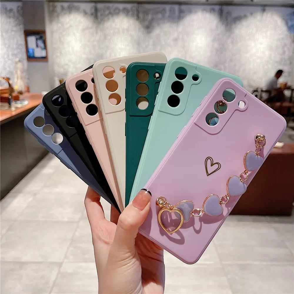 Galaxy S21 Plus Cute Heart Case for Women & Girls