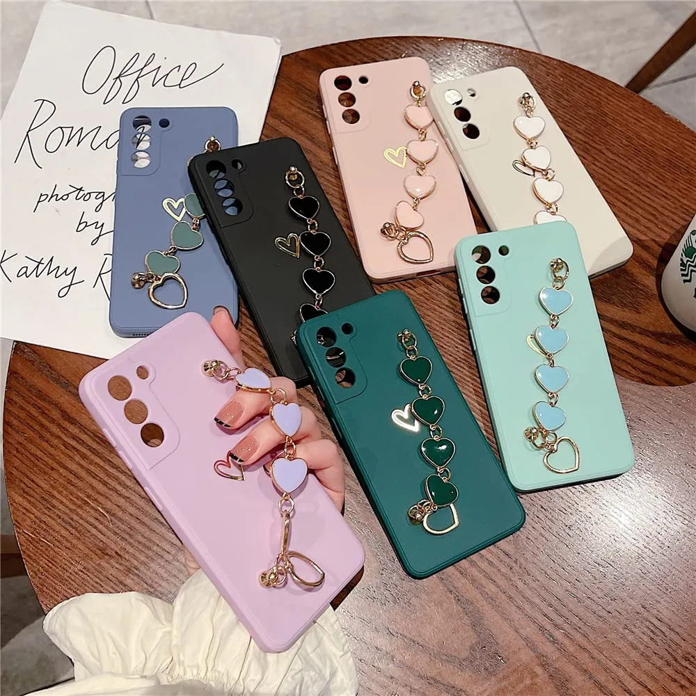 Galaxy S21 Plus Cute Heart Case for Women & Girls