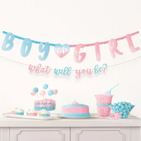 Gender Reveal Party: Banner kit, 2 Count.