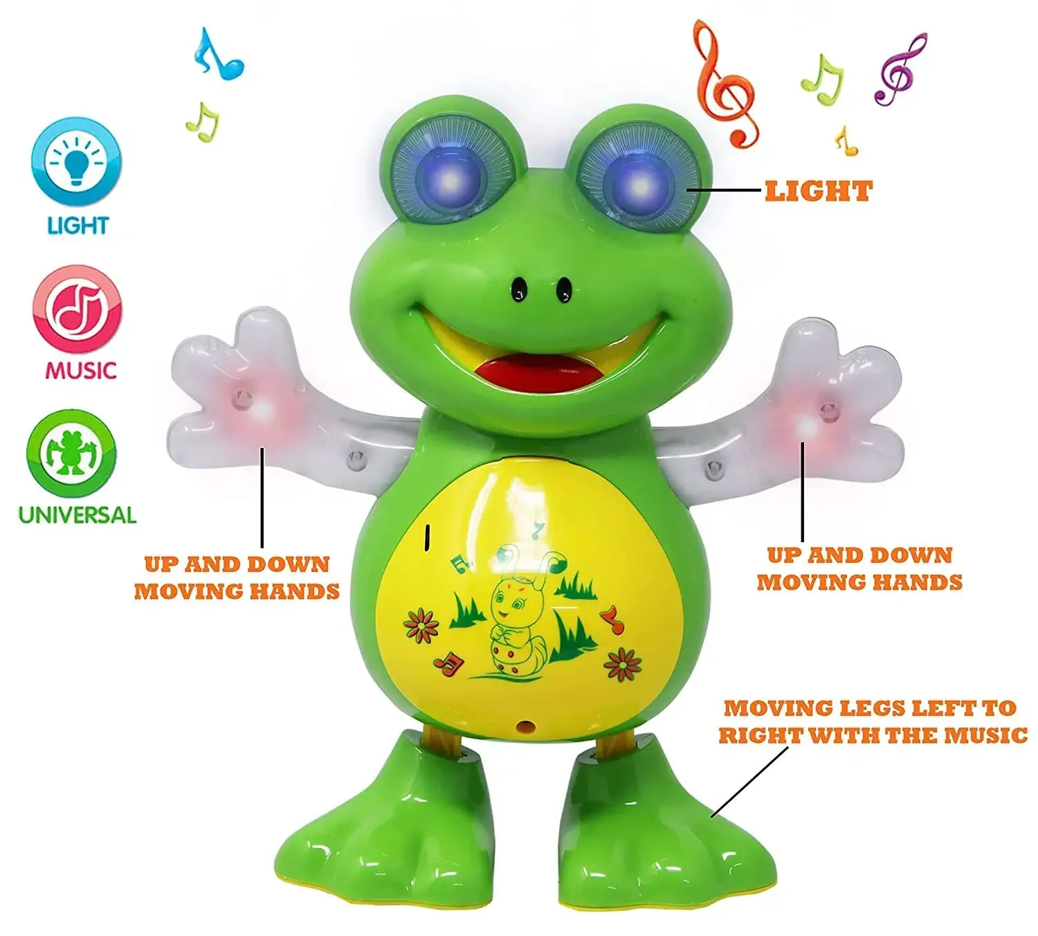 Goyal's Dancing Frog Toy with Music Flashing Lights and Real Dancing Action (Frog)