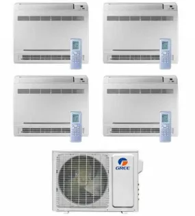 GREE Multi Gen2 Series 36,000 BTU 4-Zone Mini Floor Console 9K 9K 9K 12K Ductless Mini-Split System
