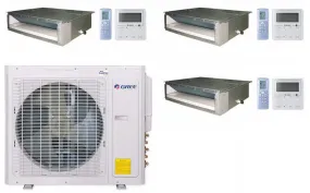 GREE Multi  Ultra Series 36,000 BTU 3-Zone Concealed Duct 9K 12K 12K Ductless Mini-Split System