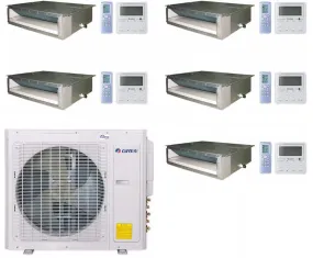GREE Multi  Ultra Series 42,000 BTU 5-Zone Concealed Duct 9K 9K 12K 12K 18K Ductless Mini-Split System