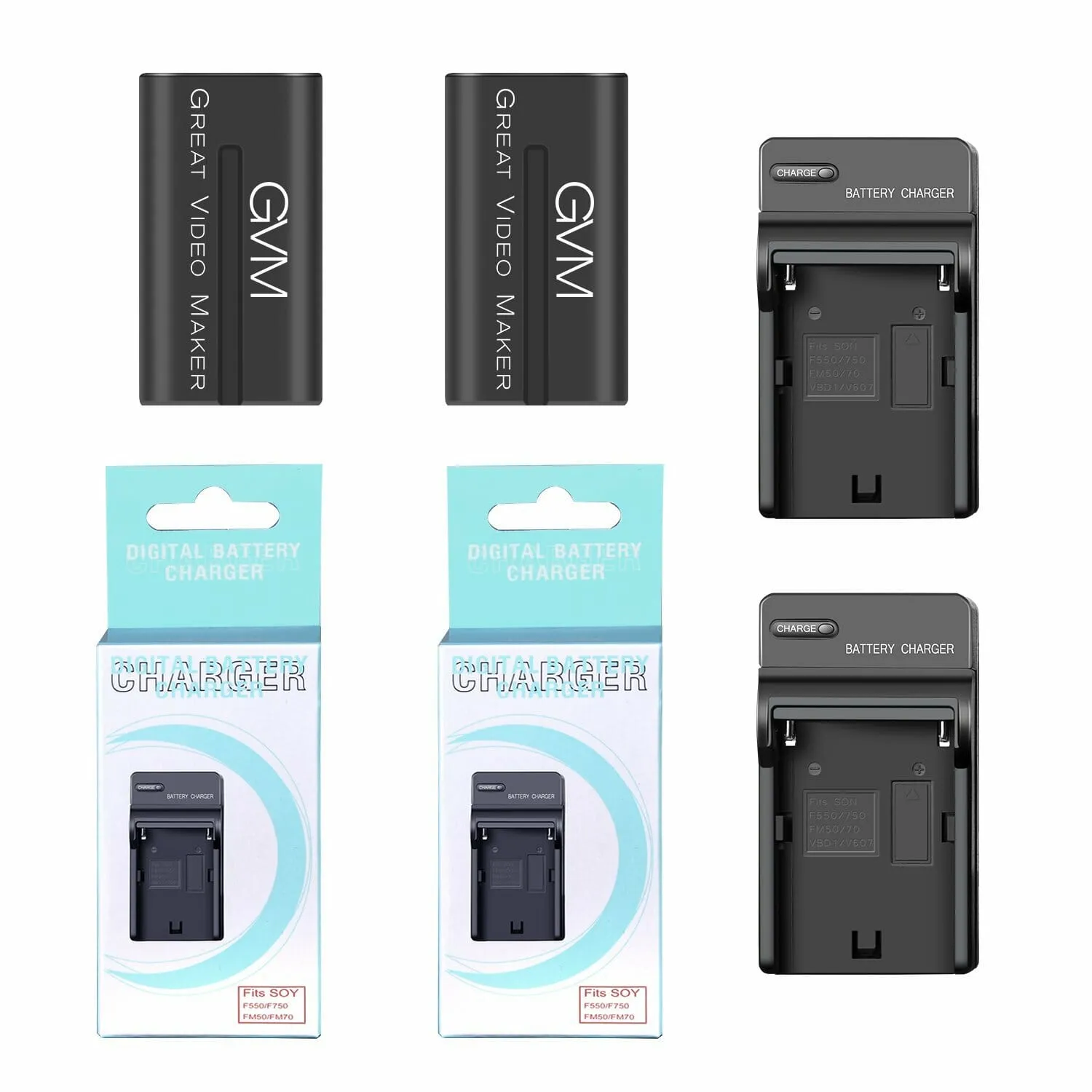 GVM NPF 750 Li-ion Replacement Batteries and Chargers
