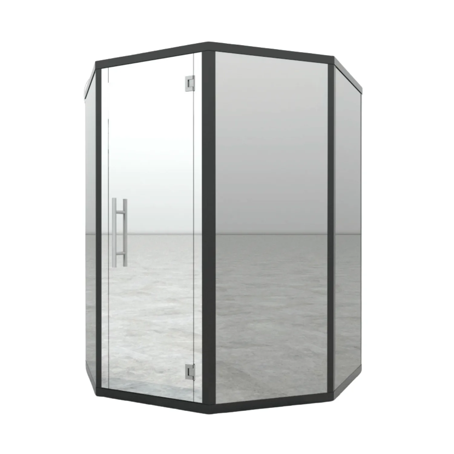 Haljas Hele Single | 7-Person Pre-Assembled Luxury Outdoor Glass Traditional Sauna
