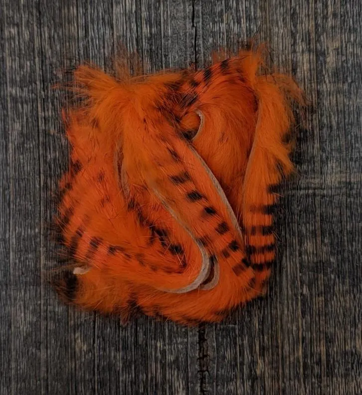 Hareline Dubbin Black Barred Rabbit Strip 1/8"