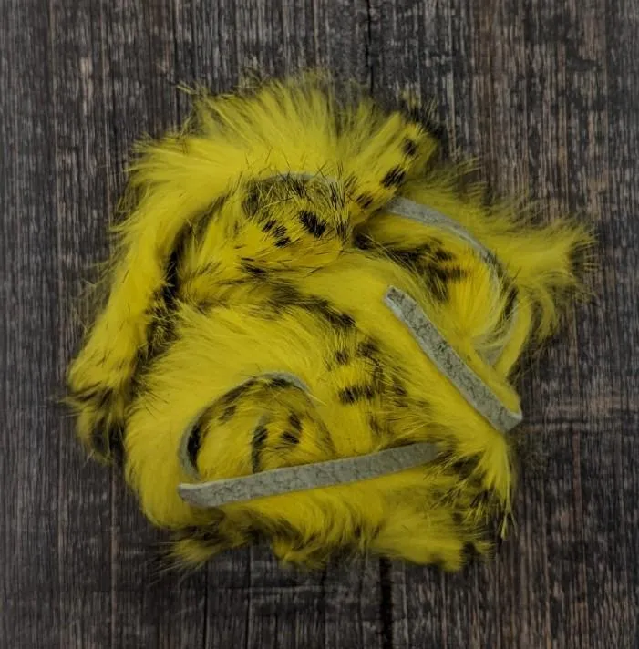 Hareline Dubbin Black Barred Rabbit Strip 1/8"
