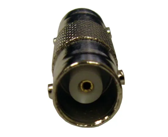 Inline Coupler with Double BNC Female connectors compatible with both RG6 and RG59 cables.