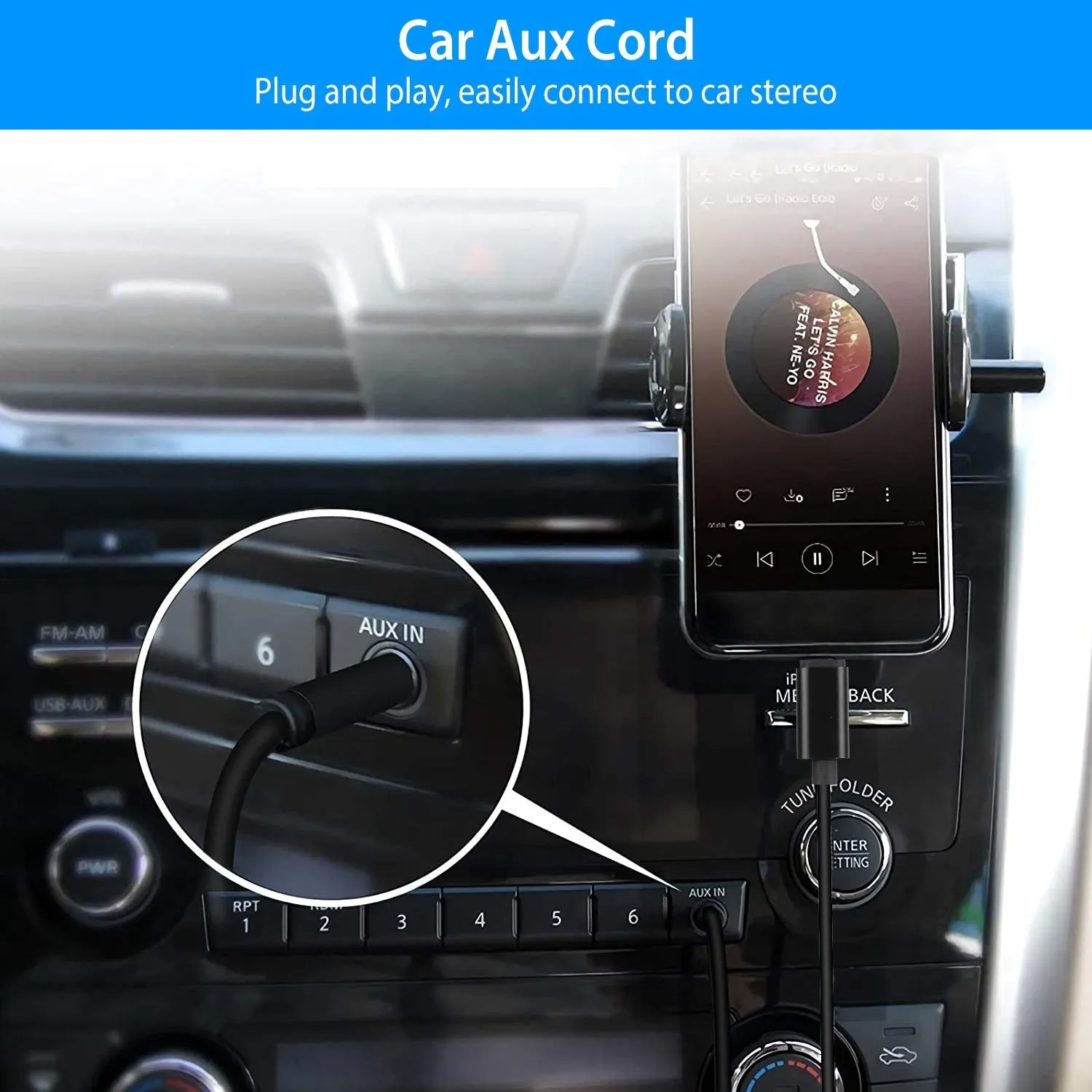 iOS 8 Pin to 3.5mm Aux Audio Adapter Cord