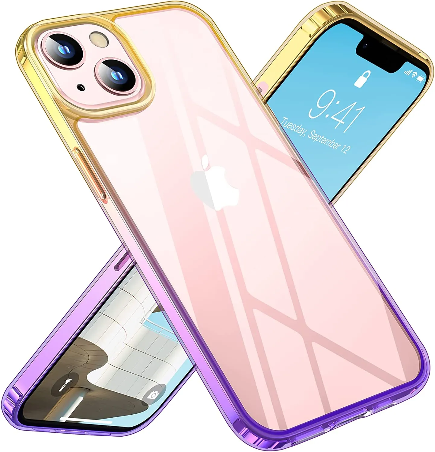 iPhone 14 Max Clear Case Bumper Shockproof Protective Cover Case