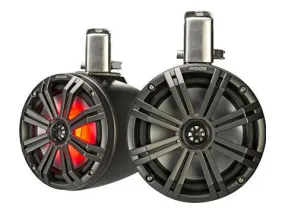 Kicker 45KMTC8 8" 300W Marine/Boat/Powersports 7-Color-LED Coaxial Tower Speakers