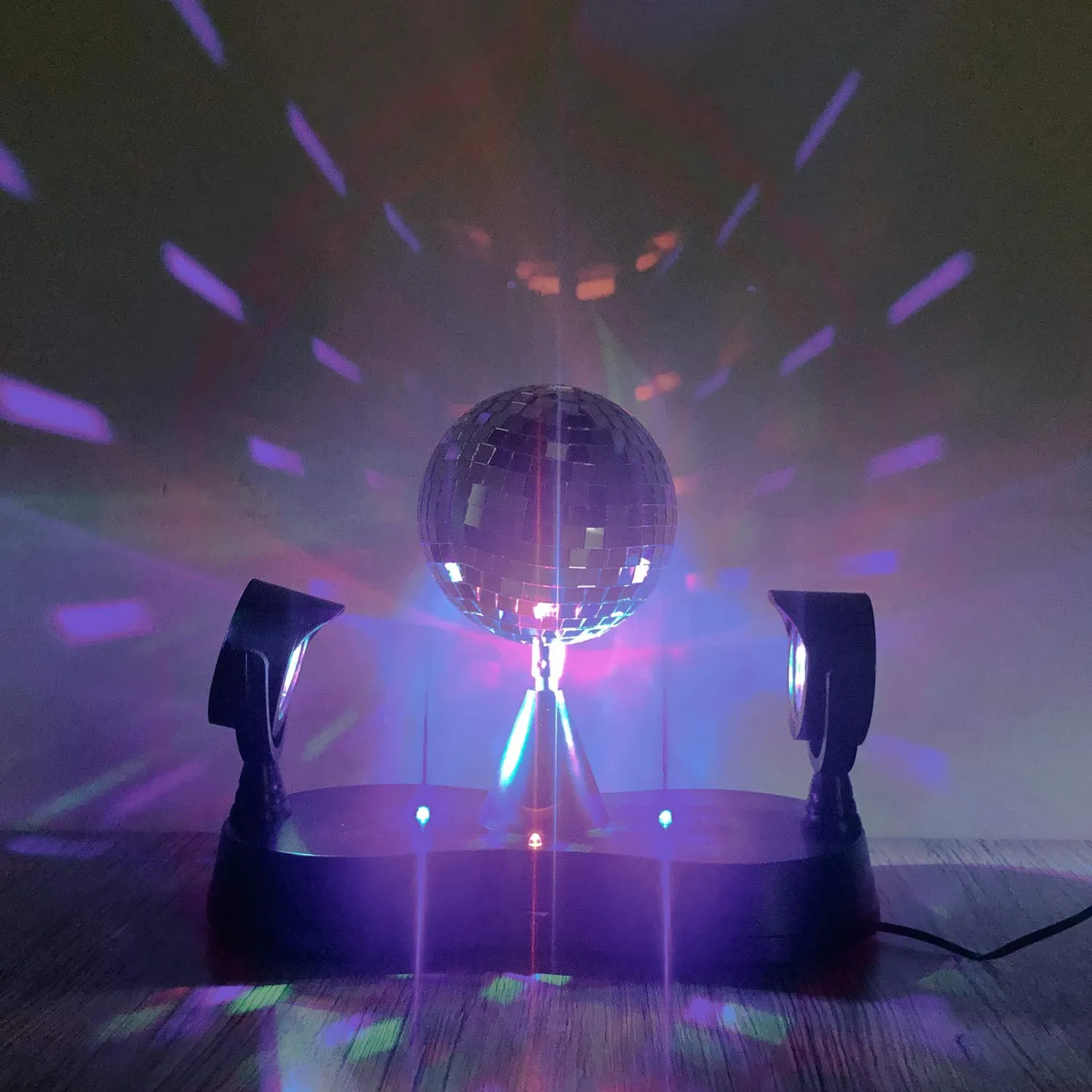 Kicko Mini Mirror Disco Ball with LED Lights - for Parties, Lighting, Halloween