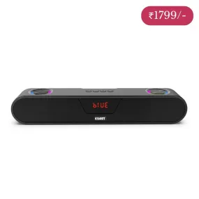 Kivart SonicGlow Mini Soundbar | 16W Output | RGB Lights | TWS Function | Powerful Bass | 6 Hours Play TIme