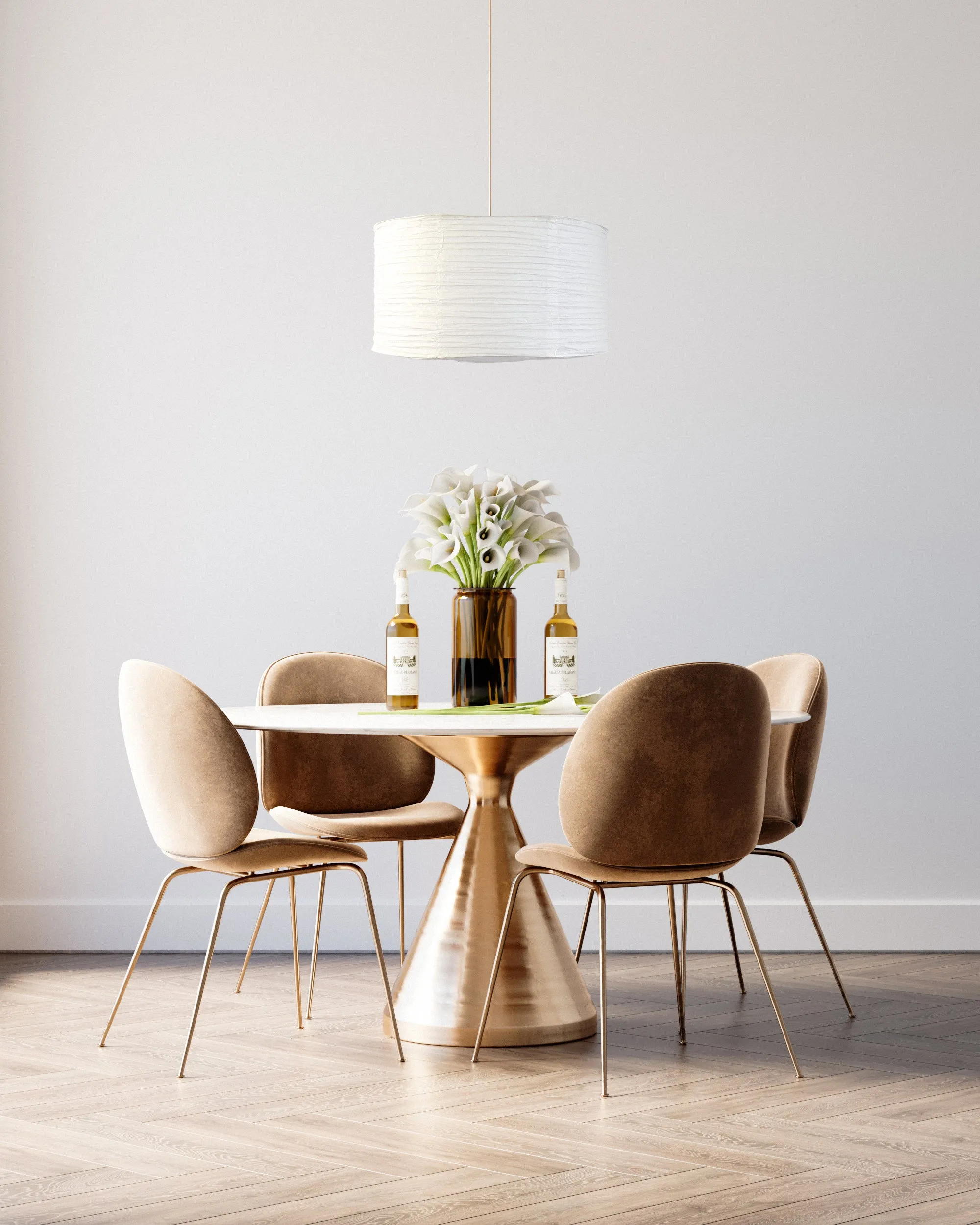 Large Drum Shaped Premium Fine Line Paper Lantern Lampshade, White (18"W x 10.5"H)