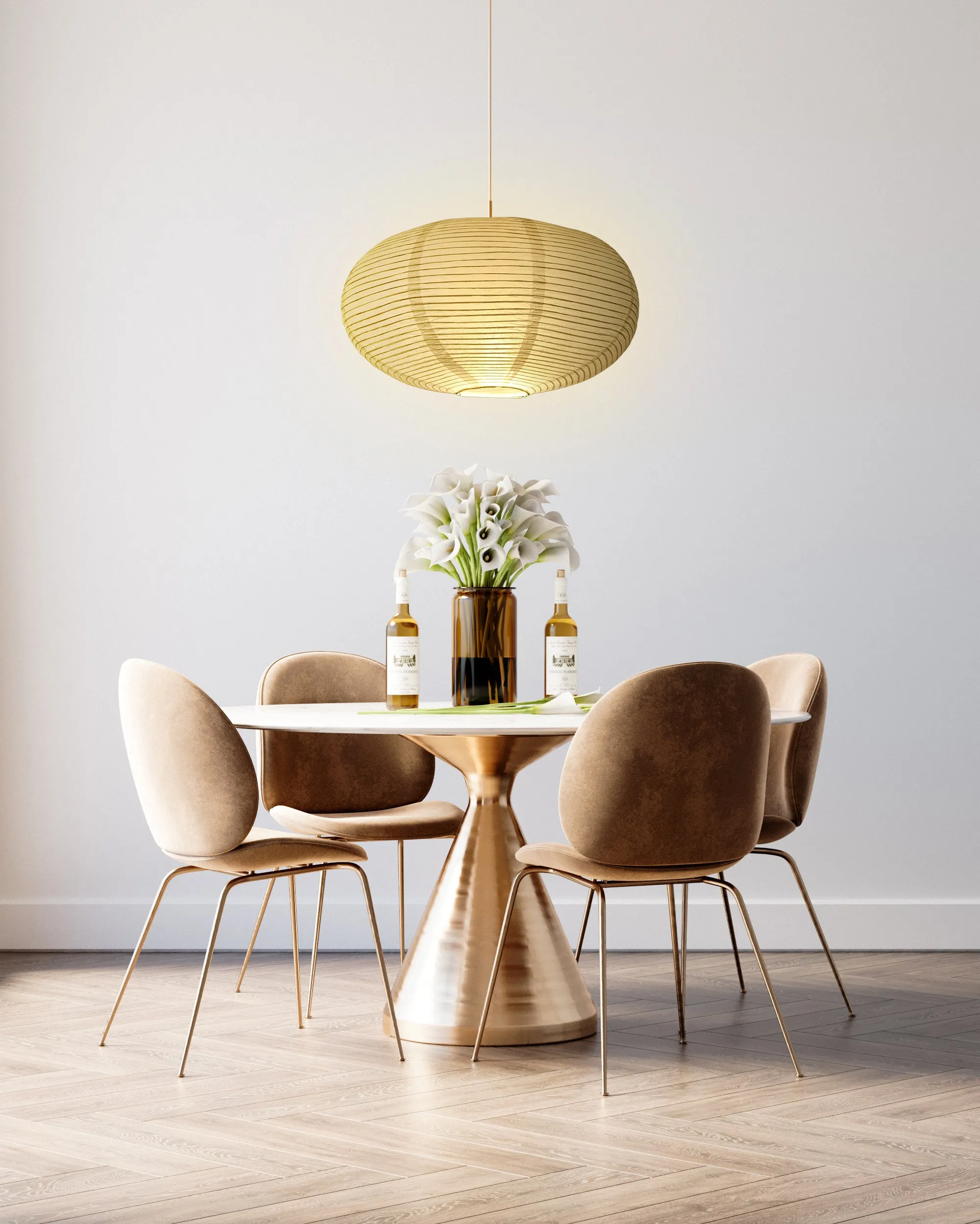 Large Oval Shaped Premium Fine Line Paper Lantern, White (22"W x 13")