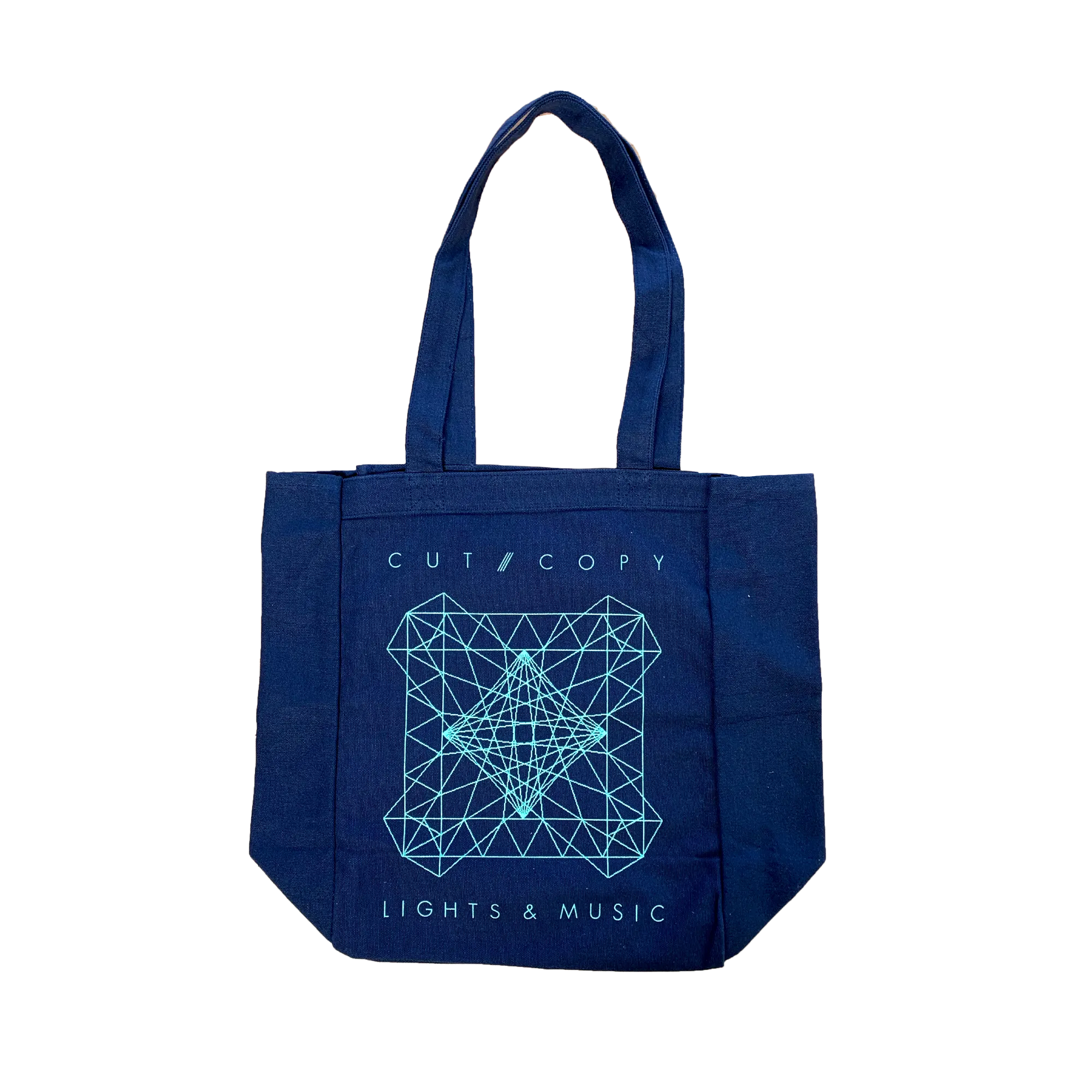 Lights & Music / Blue Tote Bag