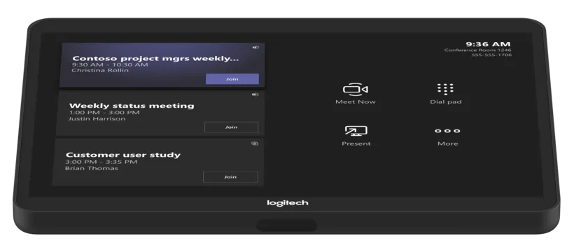 Logitech TAPRALMSTINT2 Medium Room With Tap   Rally   Intel Nuc for Microsoft  Teams Rooms