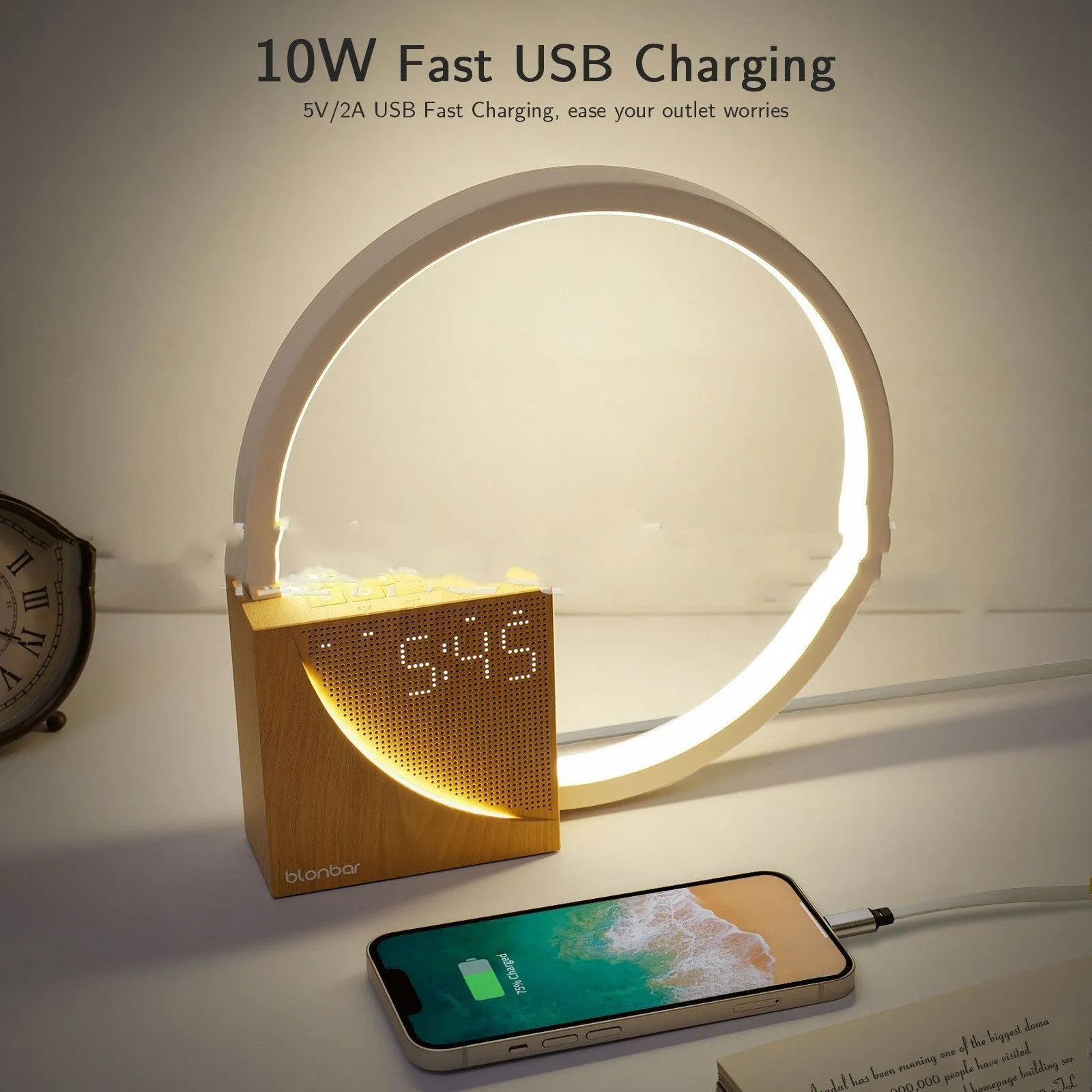LovelyRLovely Touch Control Bedside Table Lamp With Natural Sounds