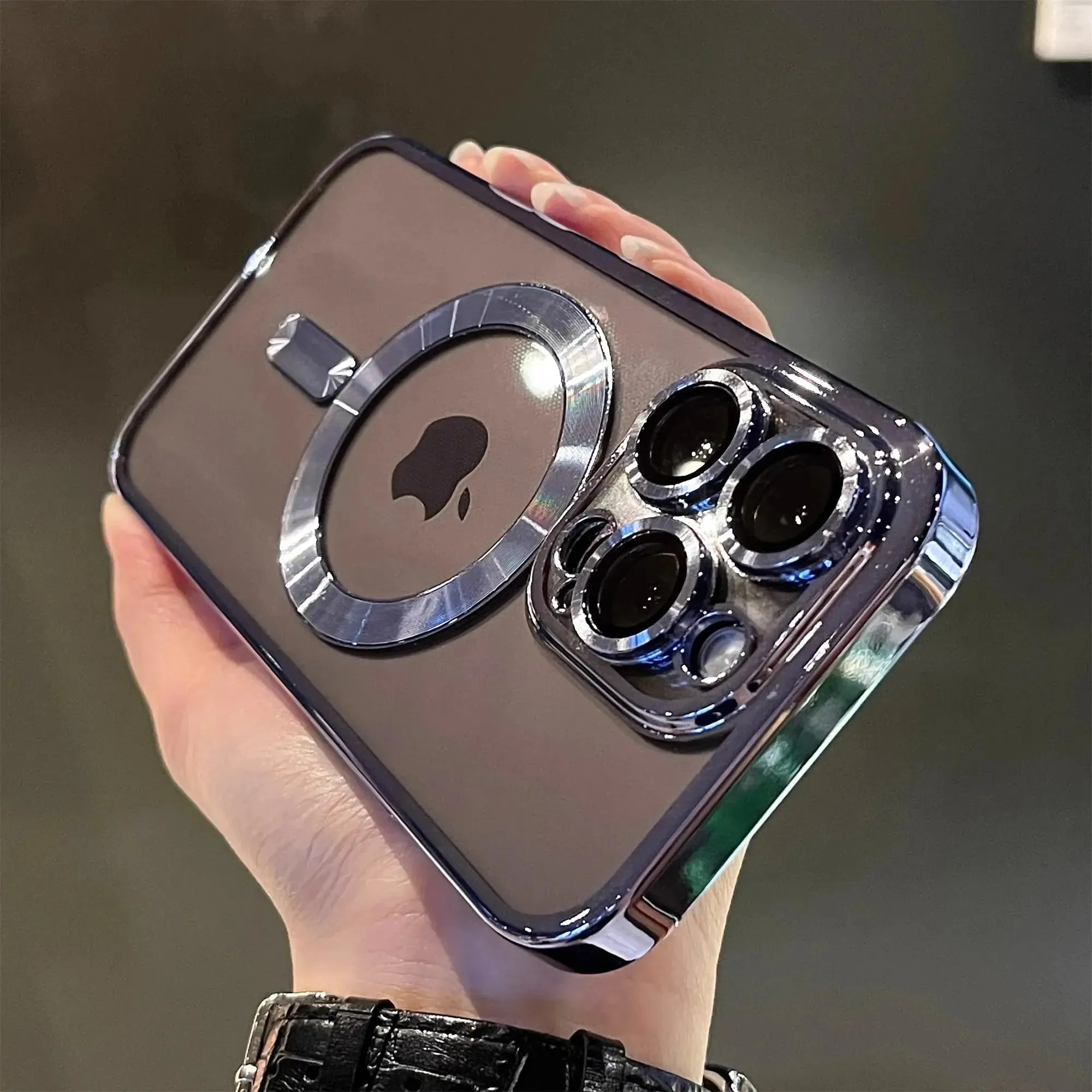 Magsafe Compatible Case Luxury Magnetic Plating Clear Case For Magsafe Wireless Charging iPhone 11 12 13 14 15 16 Pro Max Plus Shockproof Silicone Cover