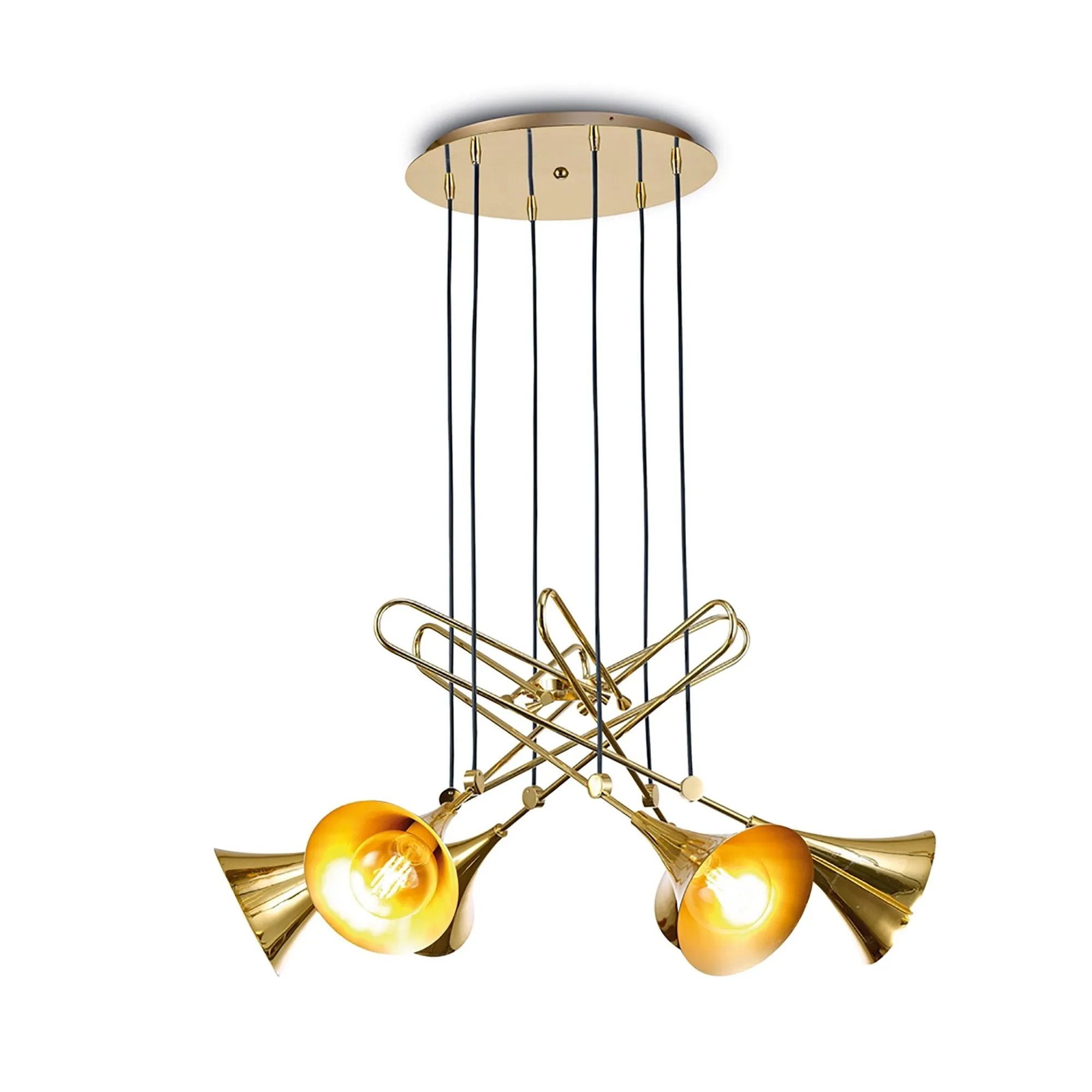 Mantra M5895 Jazz Oro Pendant 6 Light Polished Gold