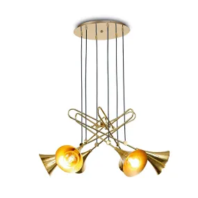 Mantra M5895 Jazz Oro Pendant 6 Light Polished Gold