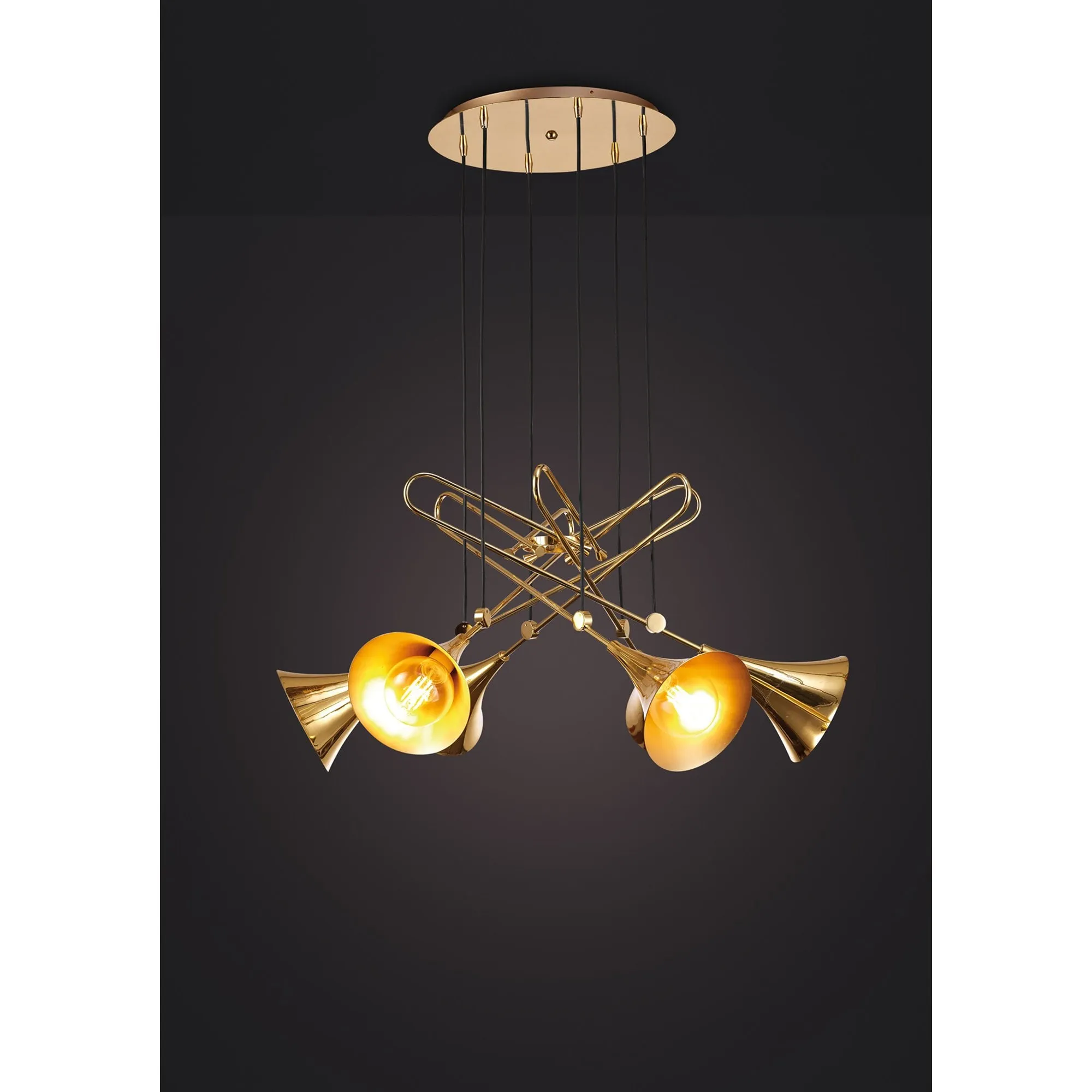 Mantra M5895 Jazz Oro Pendant 6 Light Polished Gold