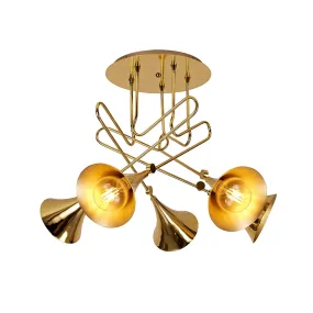 Mantra M5897 Jazz Oro Pendant 5 Light Polished Gold