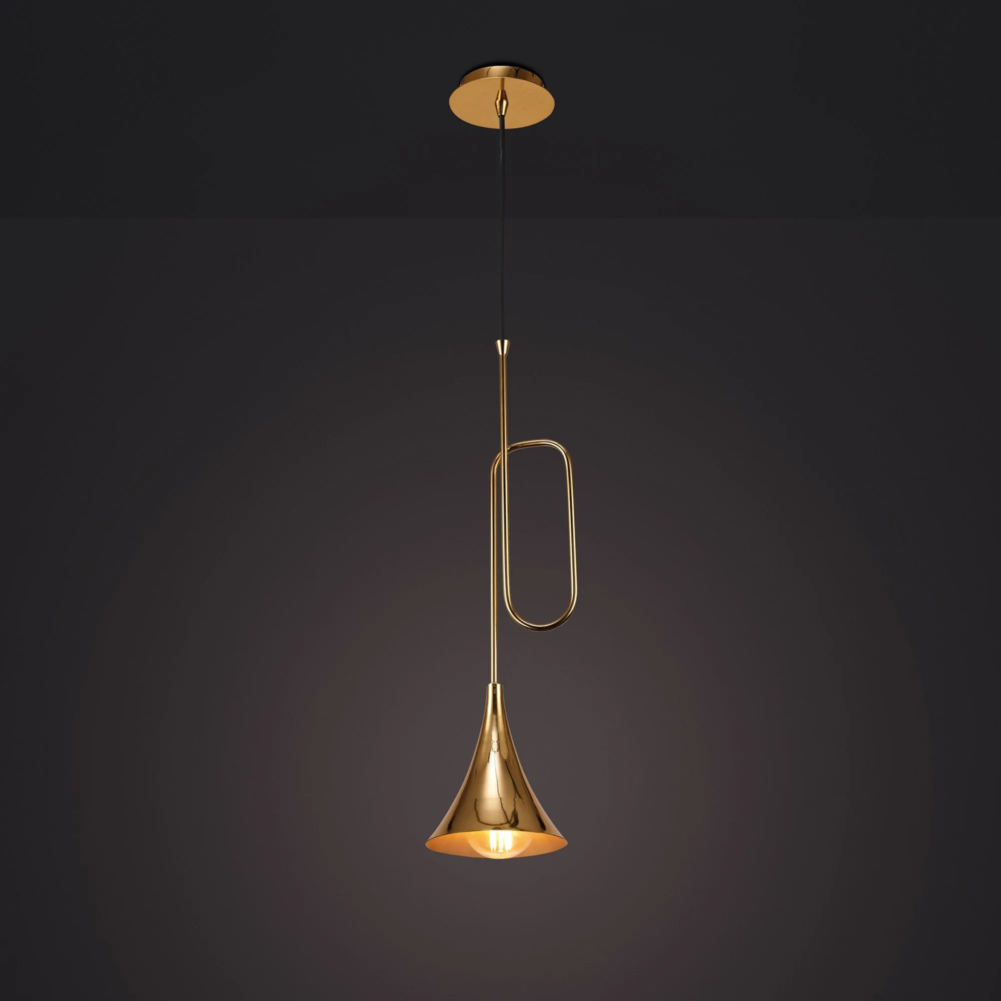 Mantra M5899 Jazz Oro Pendant 1 Light Polished Gold