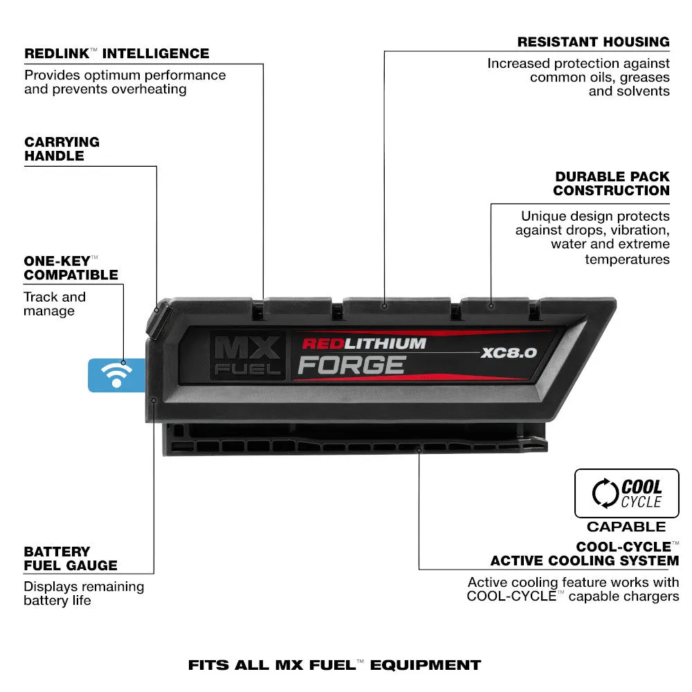 Milwaukee MXFXC608 MX FUEL REDLITHIUM  FORGE  XC8.0 Battery Pack