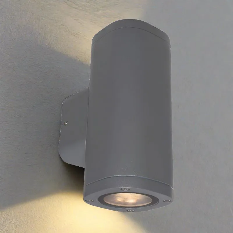 Modern Architectural Decorative LED Up/Down Wall Light in Charcoal or White