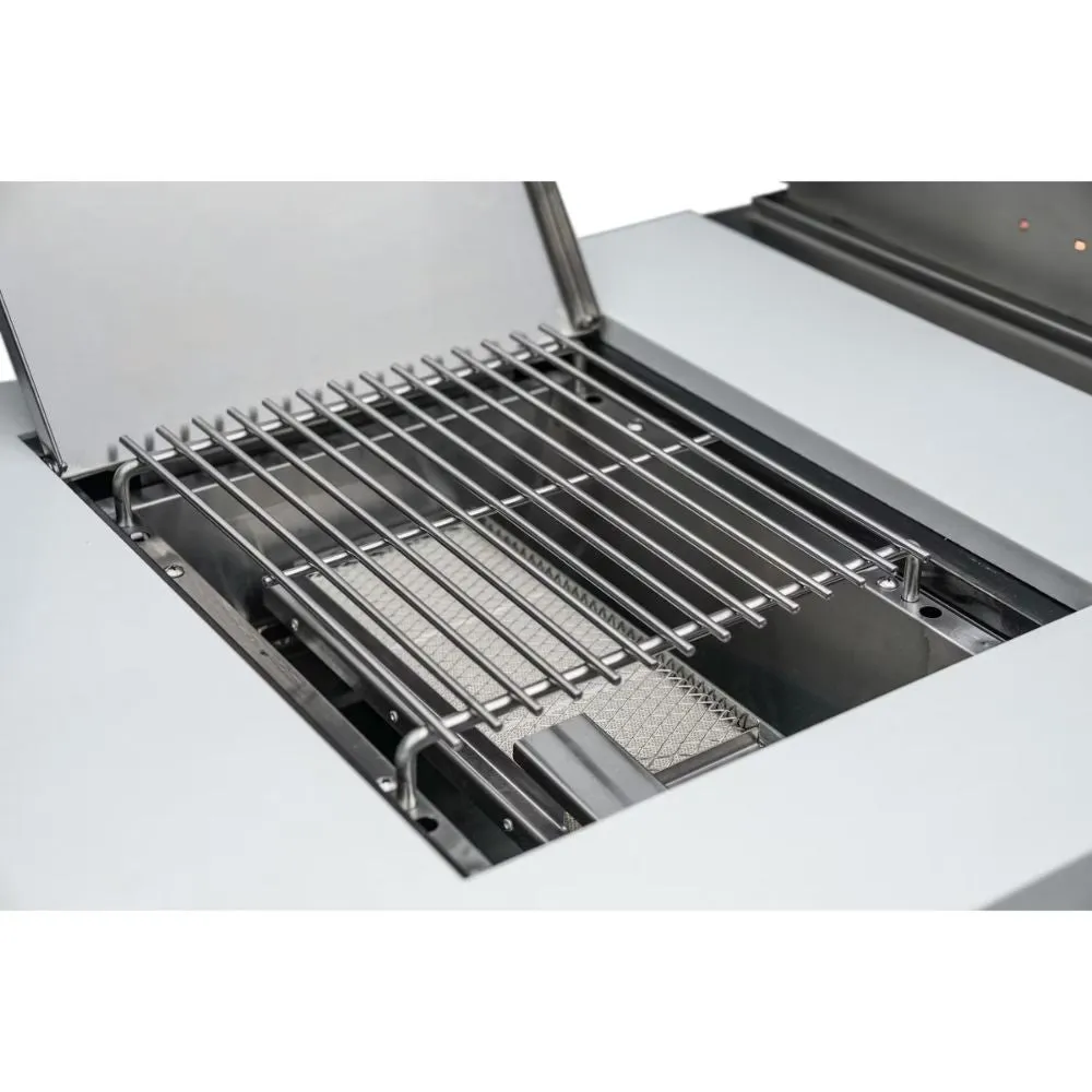 Mont Alpi MAi805-BSSBEVFC Black, Propane 6-Burner Island with Beverage Center & Fridge Cabinet