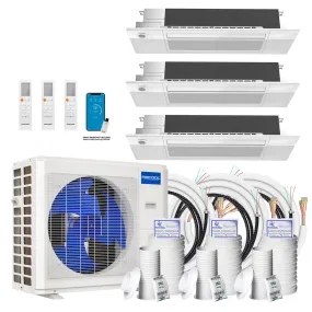 MRCOOL® DIY Mini Split 36,000 BTU 21.5 SEER 3 Zone Ceiling Cassette Ductless Air Conditioner and Heat Pump - 9K   9K   18K