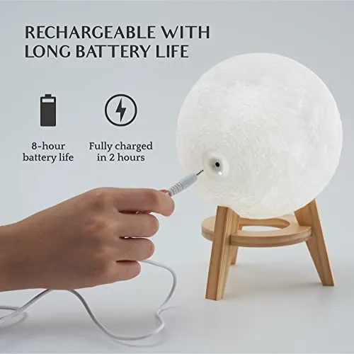 Mydethun Music Activated Moon Lamp with Remote Control - 16 Colour Lights, 4 Modes, Portable Strobe RGB Lamp for Home, Birthdays, Wedding, Bar, Christmas, New Year, Dance Parties