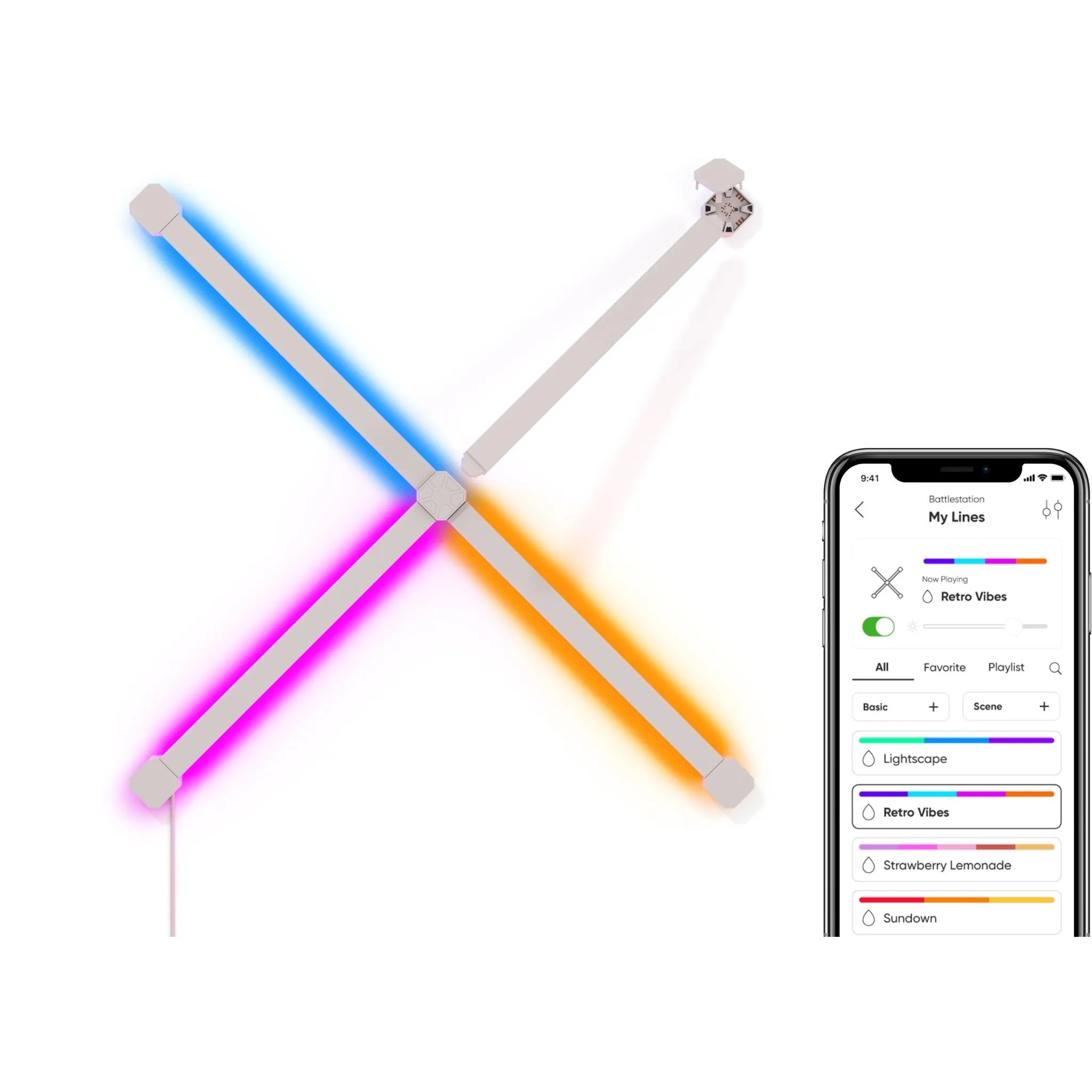 Nanoleaf Lines 90 Degrees Starter Kit (4 Lines)