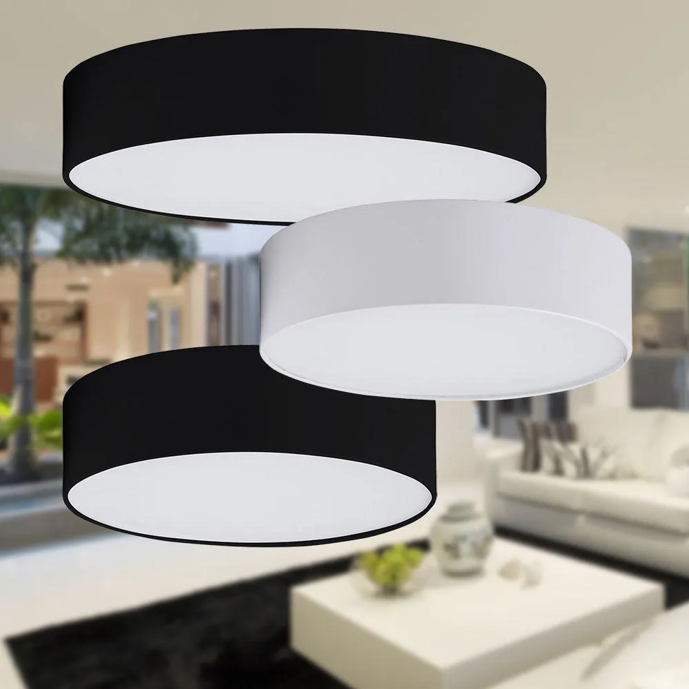 Nella LED Oyster Light Small or Large in White/Black Havit Lighting - HV5892T, HV5893T