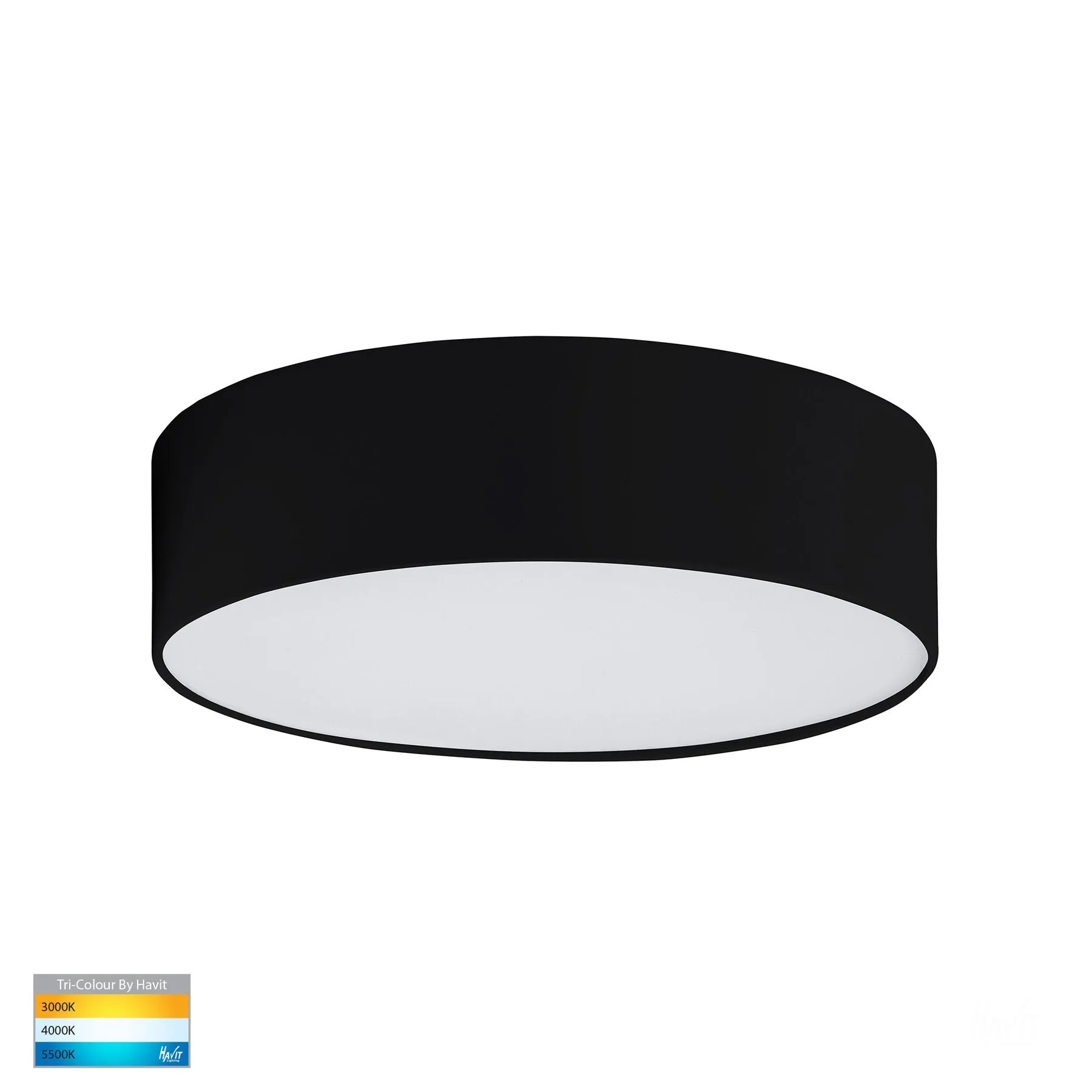 Nella LED Oyster Light Small or Large in White/Black Havit Lighting - HV5892T, HV5893T