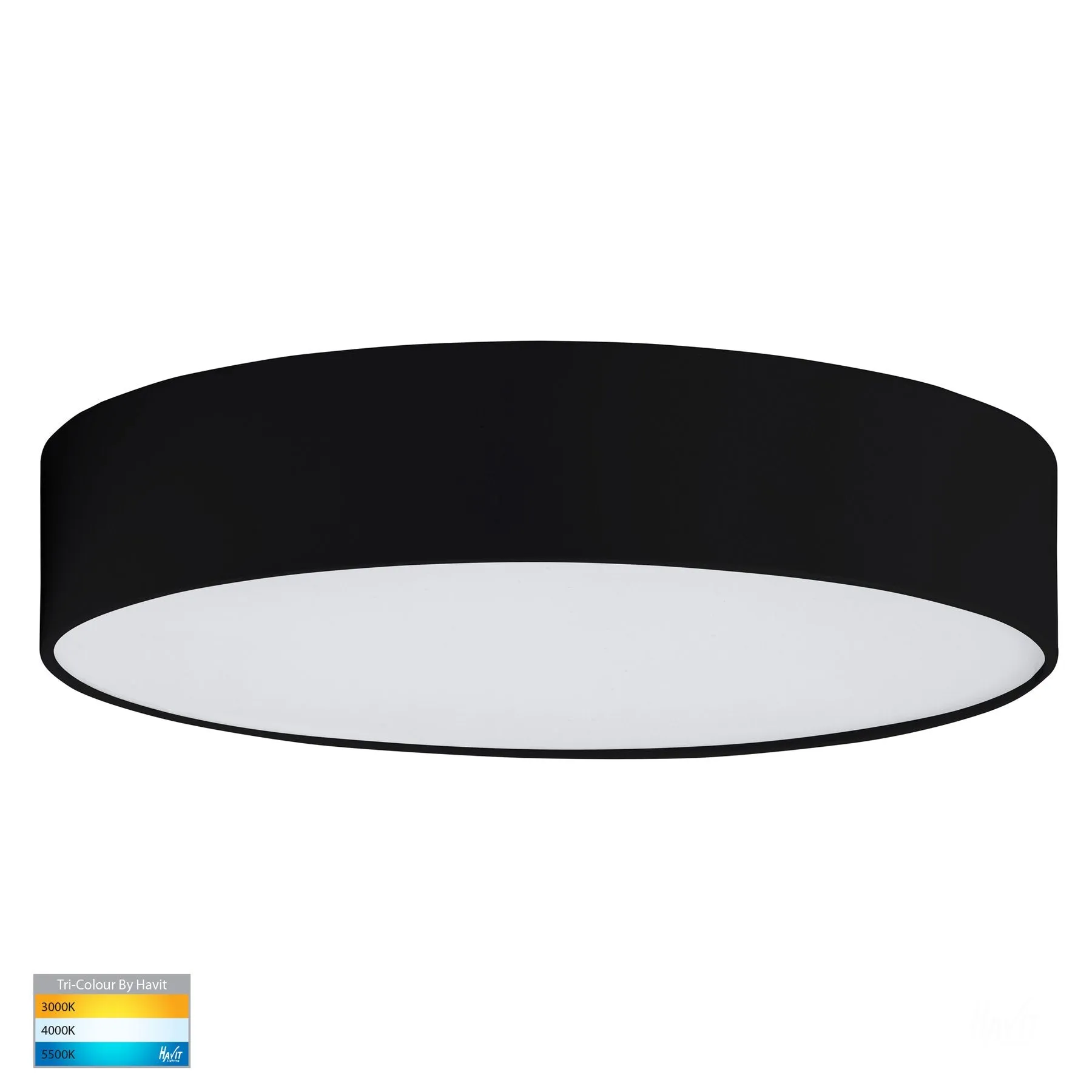 Nella LED Oyster Light Small or Large in White/Black Havit Lighting - HV5892T, HV5893T