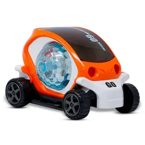 NHR 360 Degree Rotating Stunt Car Bump and Go Toy with 4D Lights, Dancing Toy, Battery Operated Toy