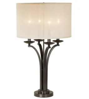 Pacific Coast Lighting Table Lamp, Black Four Light