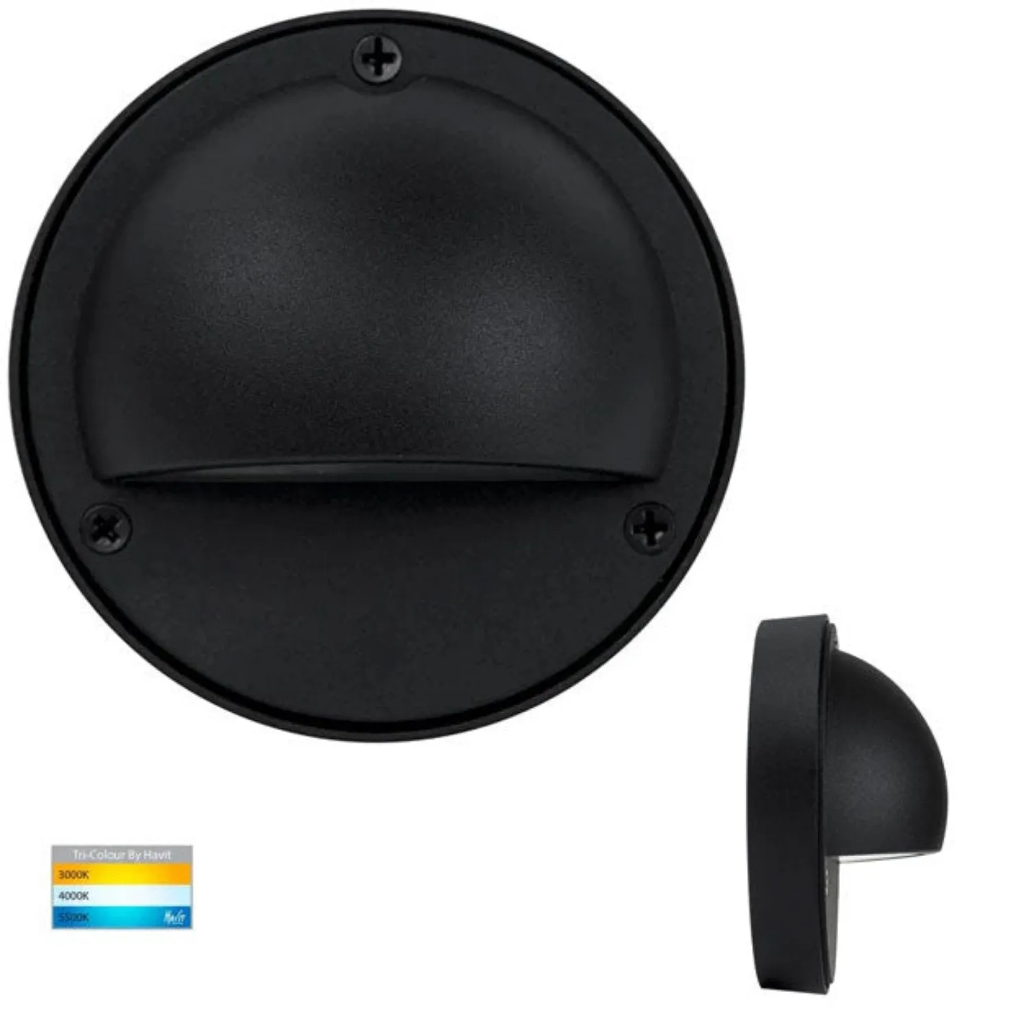 Pinta Step Light with Eyelid Matt Black Havit Lighting - HV2921-HV2924