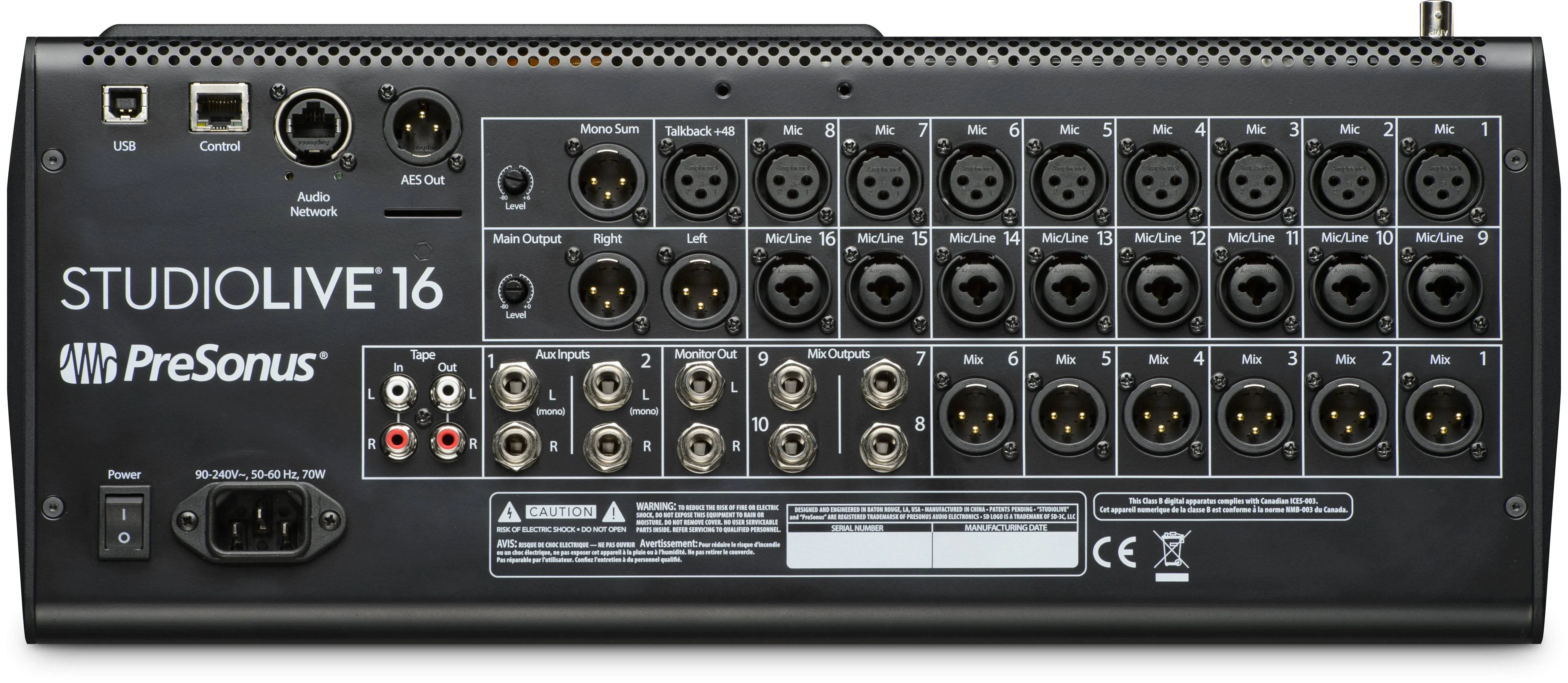 Presonus StudioLive 16 Series III 24 Input (16 XLR) Digital Console w QMIX Monitoring from IOS