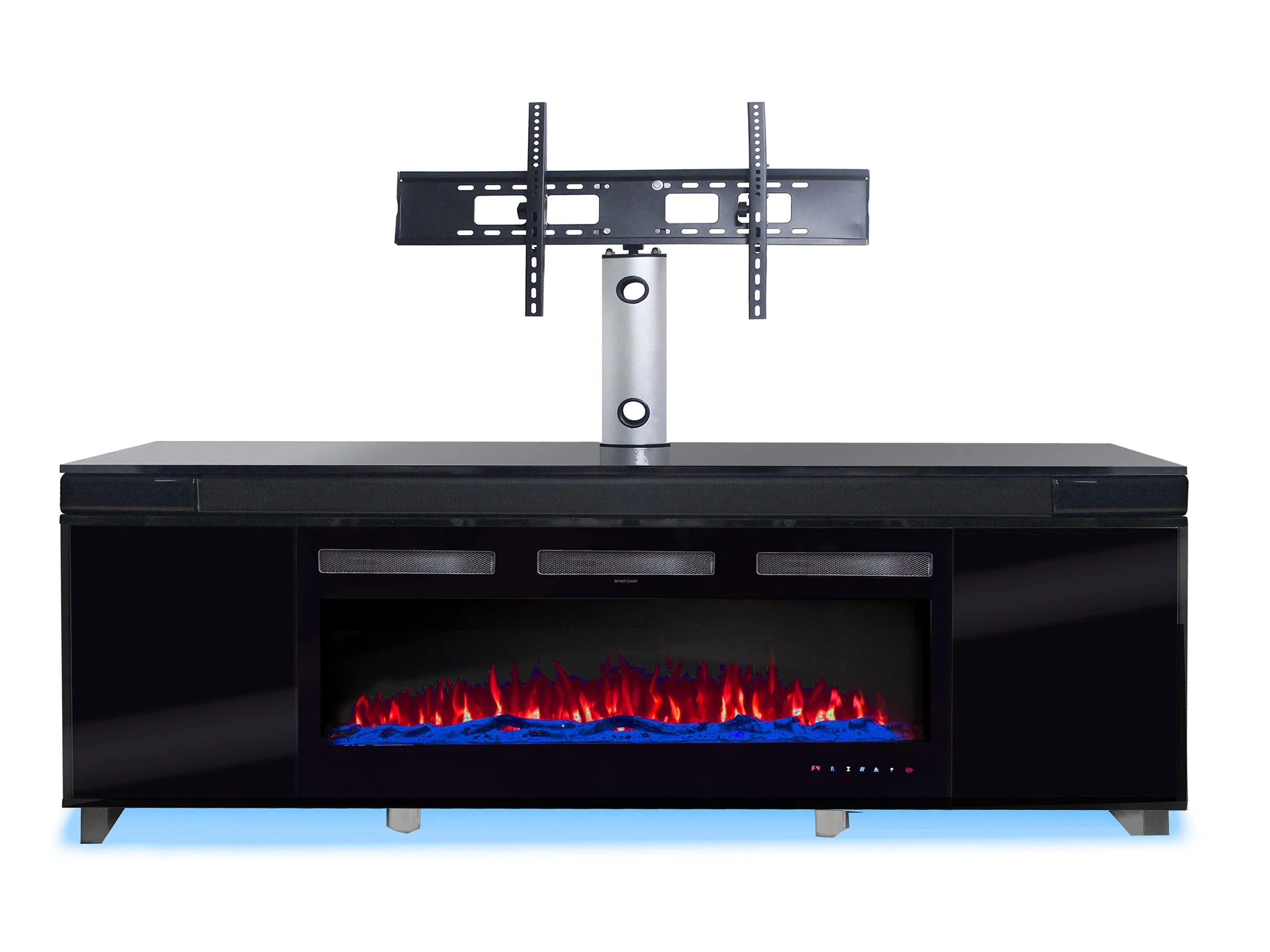 Professional Bluetooth TV Stand Entertainment System TV Stand Fireplace & LED Lights