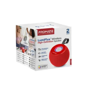 Promate Juggler LumiFlux™ Wireless HD Speaker - Red - TJRR3FT