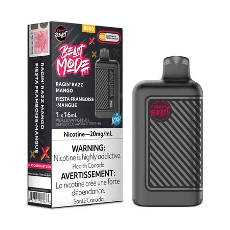Ragin' Razz Mango Iced - Flavour Beast Beast Mode 8k