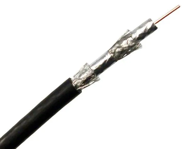 RG6 Coaxial Cable, CATV Quad Shield Riser CMR, 18 AWG BC, 60%/40% AL Braid, 100% AL Foil Shield, 1,000'