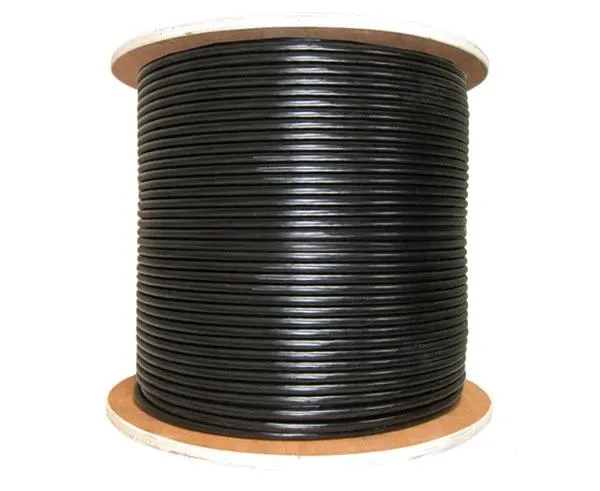 RG6 Coaxial Cable, CATV Quad Shield Riser CMR, 18 AWG BC, 60%/40% AL Braid, 100% AL Foil Shield, 1,000'