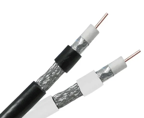 RG6 Coaxial Cable, Dual Shield CMR, 18 AWG CCS, AL Foil Bonded   60% AL Braid, Black or White, 1000ft and 500ft