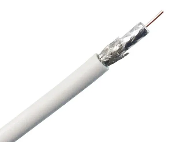 RG6 Coaxial Cable, Dual Shield CMR, 18 AWG CCS, AL Foil Bonded   60% AL Braid, Black or White, 1000ft and 500ft